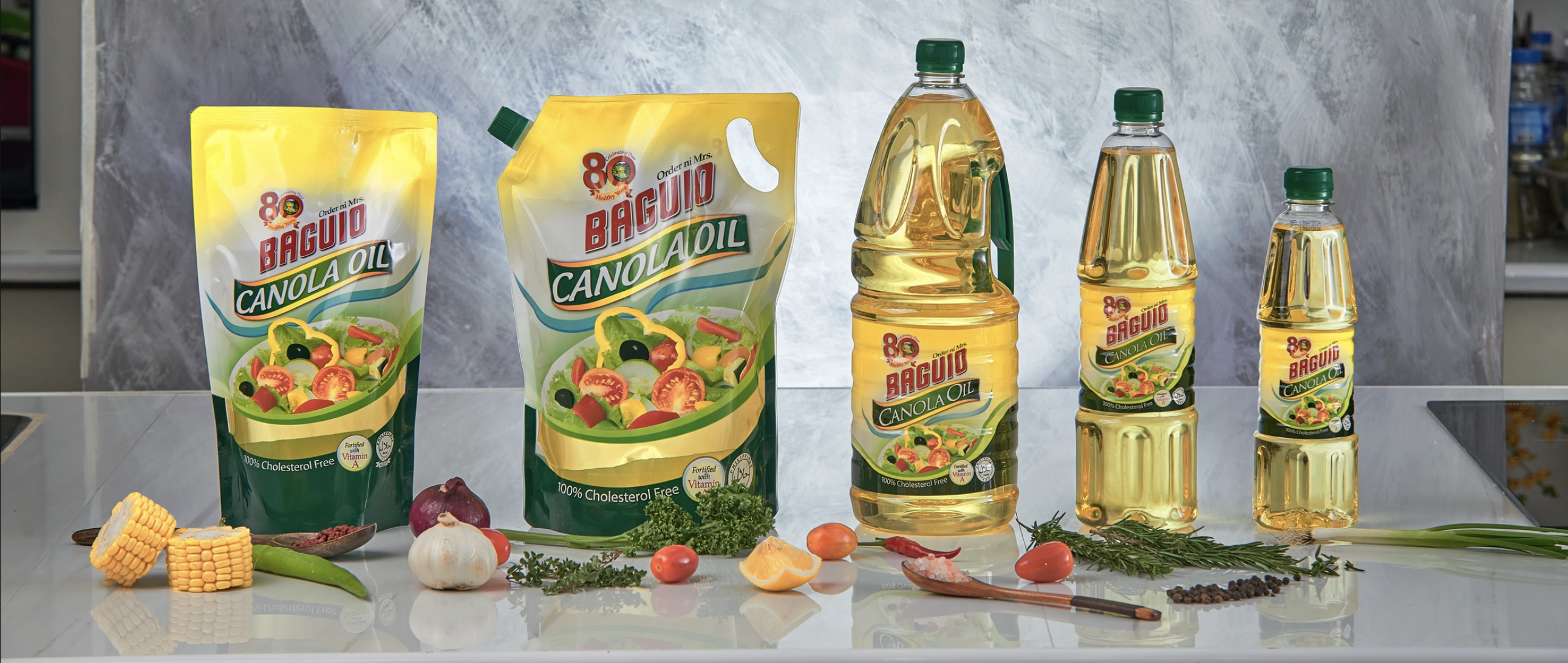 Baguio Canola Oil lineup