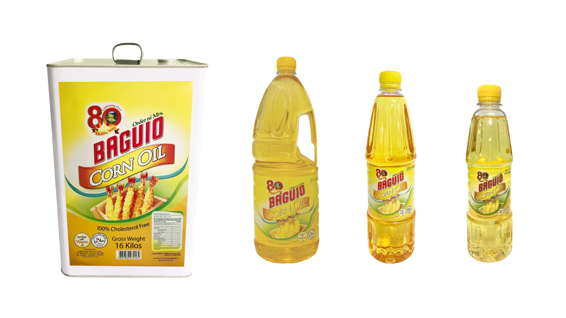 Baguio Corn Oil product lineup