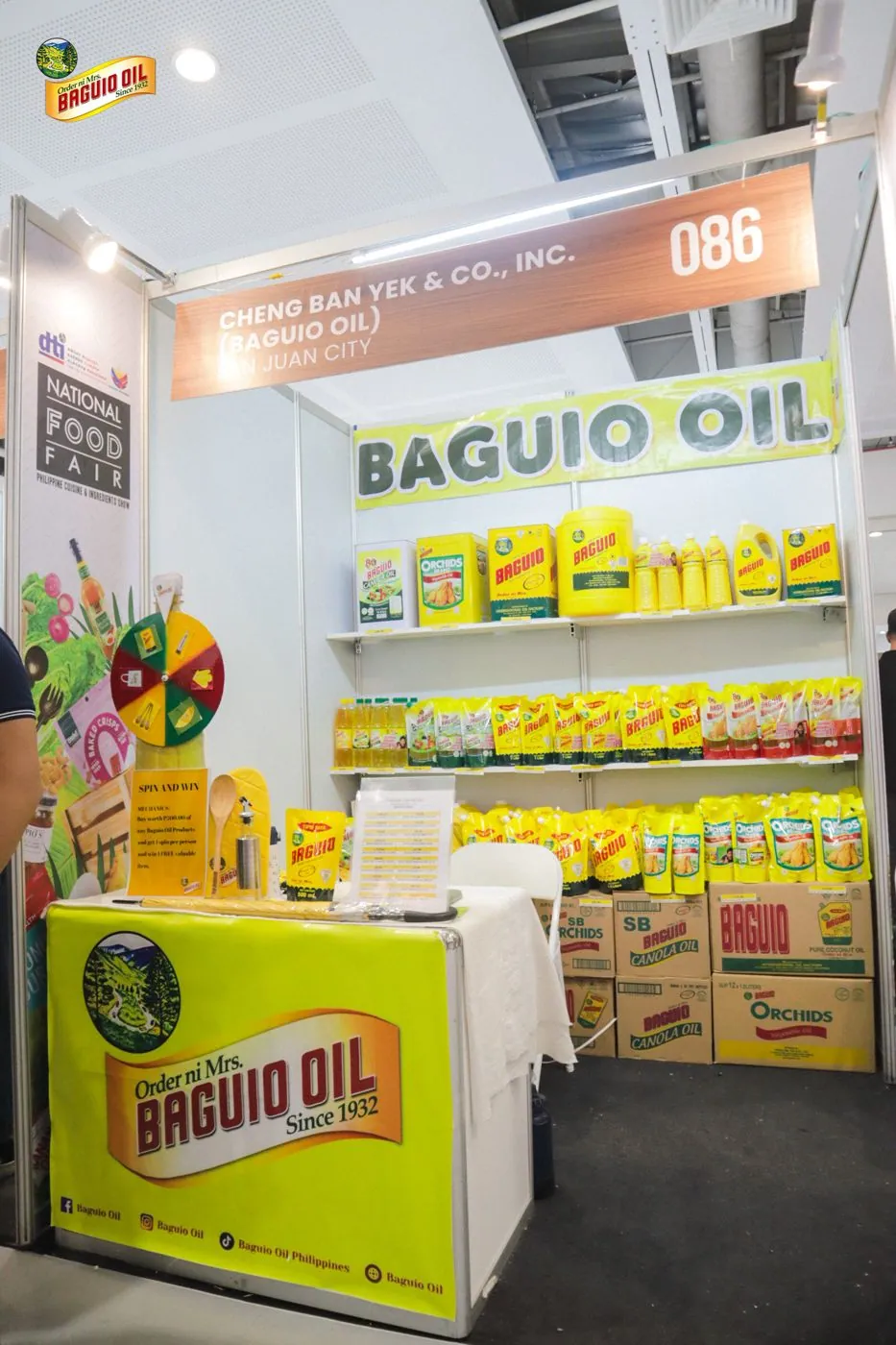 Baguio Oil booth at the National Food Fair 2024