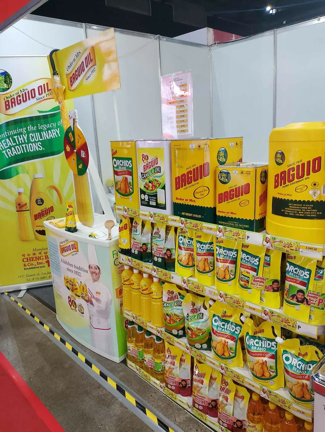 Baguio Oil product display at MAFBEX 2024