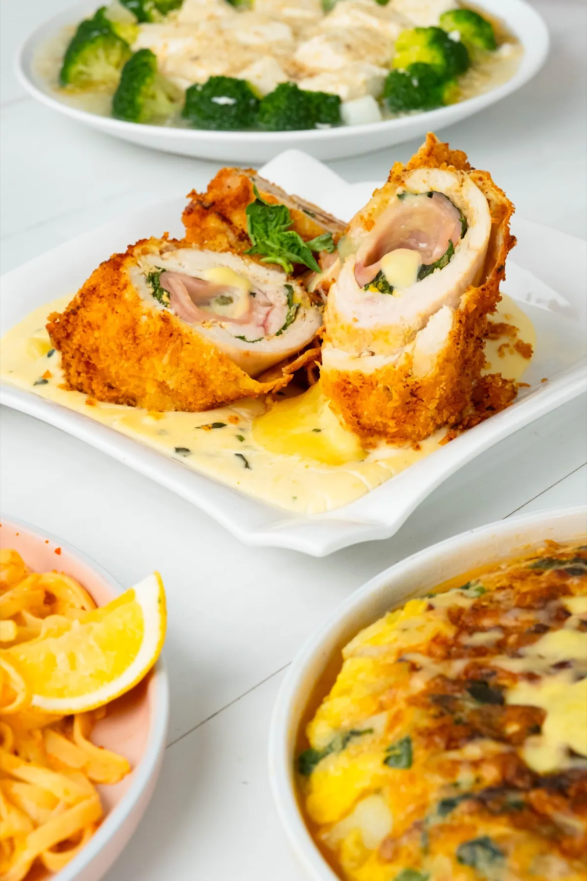 Chicken Cordon Bleu with Béchamel Creamy Sauce