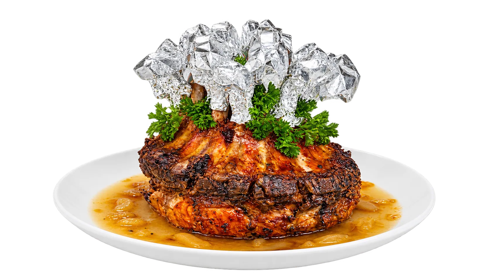 Crown Roast Porkloin with Ribs in Apple Sauce