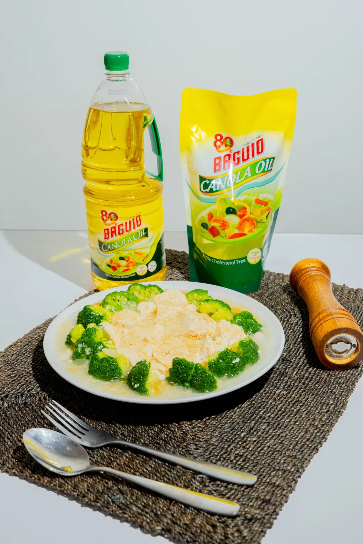 Healthy Steamed Japanese Silky Tofu with Poached Broccoli and Roasted Sesame Seeds — photo 4